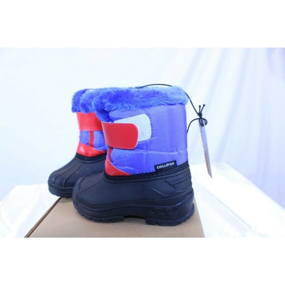 Winter Snow Boots Faux Fur Lined Blue Size 6 Toddler - Picture 3 of 9